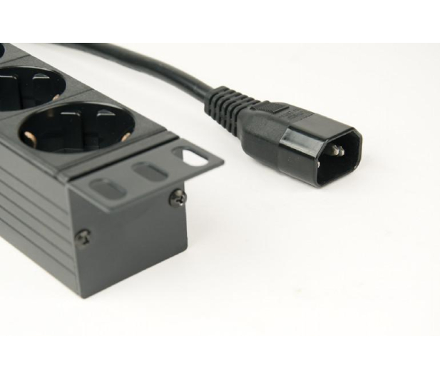 Gembird Rack - 8 gniazd Schuko , 1U, 10A, wtyk C14, 3m - 1230944 - zdjęcie 2